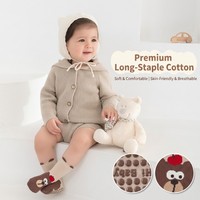 Chaussettes antidérapantes personnalisées OEM pour bébés, motif dessin animé, en coton peigné, pour tout-petits apprenant à marcher, vente en gros