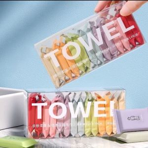 Toallas portátiles comprimidas para la cara y las manos Toalla de baño de limpieza facial desechable suave para acampar y viajar al aire libre - Product Image 3