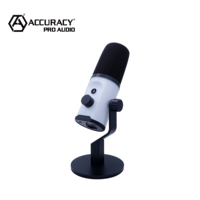 Précision Pro Audio EM-777 Microphone à condensateur Table USB Gaming Studio Microphone filaire pour podcast en direct