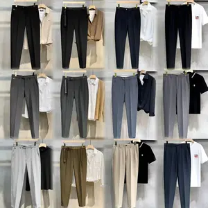 Wholesale custom new slim-fit men's pants elastic pants plus size classic solid color business casual formal suit pants