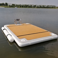 Tapis de pêche gonflable en forme de point de goutte d'eau, équipement de jeux pour sports aquatiques