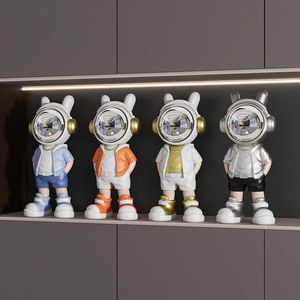 Astronaut Desktop Decorations 4Pcs <b>Lighted</b> Contemporary Design For Home Office Desk Supplies - Product Image 1