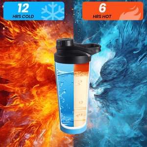 Custom logo 24 oz Insulated <b>Metal</b> <b>Shakers</b> Bottles Cup for <b>Protein</b> Mixes and Pre Workout Leak Proof Stainless Steel <b>Shaker</b> Bottle - Product Image 4