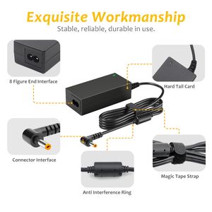 Adaptateur universel portable ETI 45W 19V 2.37A 4.0x1.35mm pour ordinateur portable avec câble de 2,4m certifié CE/FCC/ROHS - Product Image 3