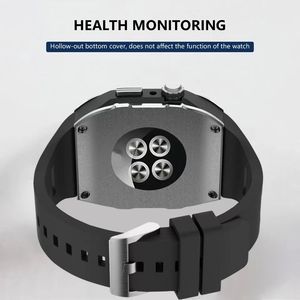 Bracelet en caoutchouc de qualité supérieure avec boîtier en métal pour <span class=keywords><strong>Apple</strong></span> <span class=keywords><strong>Watch</strong></span> Band 44mm 45mm Kit de modification bricolage pour IWatch Series 8 <span class=keywords><strong>7</strong></span> SE 6 5 4 - Product Image 4