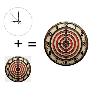 Round Wooden Wall <b>Clock</b> 25cm Handmade Craft Quiet Movement Home Art Decoration - Product Image 5