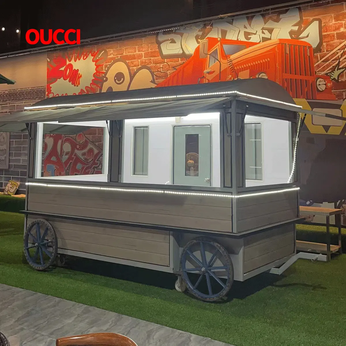 7ft aluminum windows for food truck coffe maker for food truck work bench refrigerator food trailer