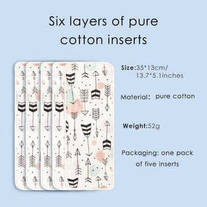 Sisipan popok kain serat mikro Super menyerap sisipan popok kain bambu alami yang dapat dicuci sisipan popok untuk bayi - Product Image 2