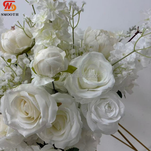 SMOOTH Nouvelle Arrivée Été Boule de Fleurs Blanches Artificielles de 40 cm Centre de Table Mariage Rose Artificielle - Product Image 5
