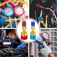 Adaptateurs de connecteur de coupleur rapide A/C R1234YF ensemble automatique de jauge AC de collecteur haut/bas