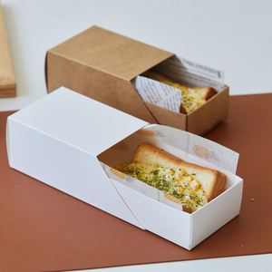 Sandwich-Verpackungsbox Gebackener Toast Einweg-Takeaway-Verpackung Schubladenkarton Toast-<span class=keywords><strong>Brot</strong></span>-<span class=keywords><strong>Box</strong></span> - Product Image 2