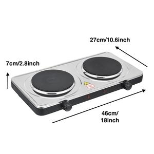 Due bruciatori per cucinare apparecchio Touch manopola di controllo ghisa piano cottura <span class=keywords><strong>Mini</strong></span> cucina elettrica per la casa senza Gas - Product Image 5