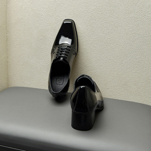 Chaussures Oxford en cuir pour hommes, modèle 2025, personnalisées, neuves, à bout carré, légères, respirantes, antidérapantes, pour le bureau et la carrière - Product Image 3