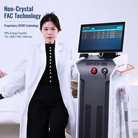 Appareil professionnel d'épilation au laser à diode avec technologie FAC et deux embouts