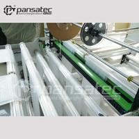 Machine à fabriquer des sacs à bulles à double rangée haute capacité Pansatec avec scellage sur deux côtés et découpe thermique pour sacs en film à bulles PE/EPE