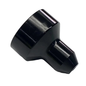 Perilla Cónica de Aluminio CNC Personalizada OEM, Cubierta de Eje Escalonado Anodizado Negro de Precisión para Equipos de Automatización - Product Image 4