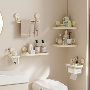 Suction Mounted Tissue Box With <b>Shelf</b> For Bathroom Toilet Paper And Towel Storage Rectangular Design Durable Material - Product Image 4