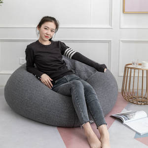 Canapé pouf Ehuo blanc laiteux, extra doux, housse amovible, taille simple, meubles de salon, usage adulte - Product Image 3