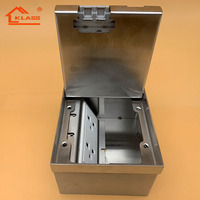 Caja de Conexión para Suelo sin Marco con Enchufe de Piso con Enchufe EU UK RJ45 CAT6, Venta Directa de Fábrica, Interruptor de Piano Eléctrico de Acero Inoxidable 10A / 16A
