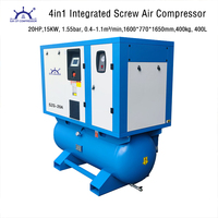 Compresseur d'air à vis rotatif robuste 4-en-1 Air de noyau de moteur lubrifié pour la construction de fabrication Expédition mondiale