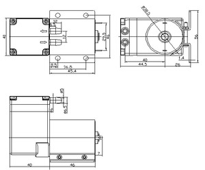 Pompe à vide Feiyinsi DX524-2905-3700 13L/min <span class=keywords><strong>290Kpa</strong></span> 80Kpa pour applications médicales, esthétiques, industrielles et automatisations OEM - Product Image 3