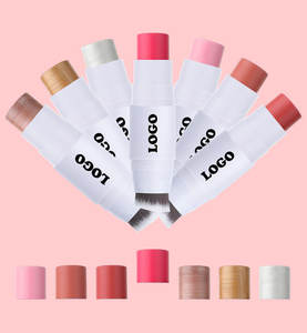 Bâton de blush professionnel double-embout avec pinceau, crème minérale de haute qualité – Fini naturel longue tenue et résistant à l'eau pour peaux claires - Product Image 1