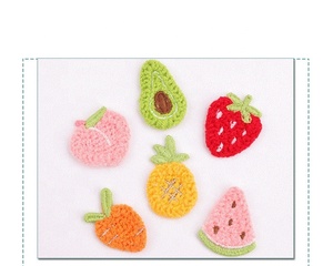 Parches de chenilla de frutas al por mayor, insignias termoadhesivas de fresa y aguacate, bonitos bordados de toalla para ropa y accesorios - Product Image 4