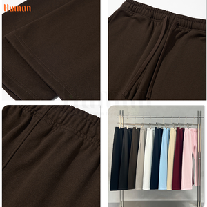 Pantalons droits sur mesure en gros pour hommes, pantalons amples à cordon de serrage, coupe décontractée classique, jambes larges, sans revers, pantalons de survêtement pour hommes - Product Image 2