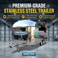 WEBETTER Remorque pour traiteur Foodtruck Mobile Pizza Fast Food Trailer Coffee Shop Food Truck food caravane avec cuisine à vendre