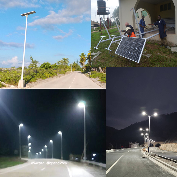 Outdoor Integrated All In One Solar Led Street Light 80w With Pole