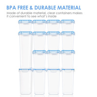 Récipient hermétique pour le stockage des aliments Récipients à céréales en plastique avec couvercles Récipient à spaghetti sans BPA PP de qualité alimentaire