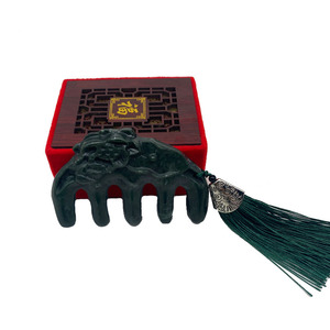 Jade tibétain naturel médecine roi pierre de <span class=keywords><strong>massage</strong></span> avec peigne magnétique - Product Image 5