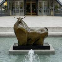 Sculpture de taureau Botero en bronze de grande taille de haute qualité RELONG, design abstrait pour l'extérieur