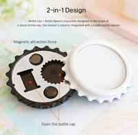 Décapsuleur aimanté pour réfrigérateur à sublimation vierge cinq couleurs, DIY 2-en-1, pour transfert thermique, avec insert métallique