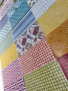 Feuilles de papier d'emballage décoratif biodégradable de qualité supérieure, motifs géométriques floraux pour emballages cadeaux colorés, cadres photo - Product Image 4