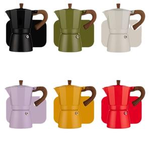 Cafetière Moka Italienne en Gros, OEM, Personnalisable avec Logo et Emballage, en Aluminium <span class=keywords><strong>pour</strong></span> Plaque de Cuisson avec Couvercle - Product Image 2