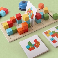 Giocattolo educativo blocchi rompicapo giocattolo impilamento in legno 3d blocchi russi