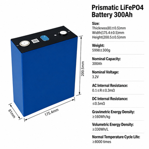 Baterai Lithium 8000+ Siklus 3.2V 300Ah Prismatic LiFePO4 Grade A+ LFPCell untuk Baterai Ion Natrium - Product Image 3