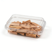 Emballages personnalisés, sûrs, jetables, recyclables, boîtes en plastique transparentes pour biscuits, gâteaux, pain, salades, emballages de boulangerie en PET avec couvercles
