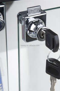 Vetrina da Parete KEWAY con Cornice in Alluminio Argentato e Vetro Personalizzabile - Product Image 5