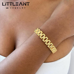 <span class=keywords><strong>Precio</strong></span> de fábrica Hip Pop Cuban Link Pulsera de acero inoxidable Parejas Grabado Pulsera para mujeres - Product Image 2