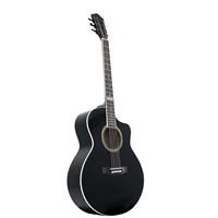 Guitare acoustique en bois de 40 pouces, nouvelle conception d'usine, couleur personnalisée noire, technologie de pointe