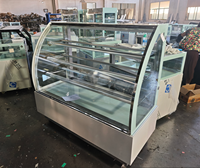 Vitrine réfrigérée commerciale en verre incurvé de 1200 mm pour gâteaux, vitrine de boulangerie, armoire réfrigérée pour café/hôtel/restaurant