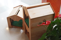 Maison pour chat en bois Maison pour animaux de compagnie Meubles pour animaux de compagnie Maison pour animaux de compagnie en bois