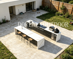 Waterproof Outdoor Kitchen Set Stainless Steel Cabinet Equipped With Bbq <b>Fridge</b> and for European-style Backyard - Product Image 6