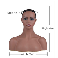 Chapeaux pour femmes en taille de vie, perruques, lunettes de soleil, bijoux, Mannequin, poupée d'exposition de tête, à vendre, vente en gros,