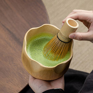 批发定制高品质日本奢华节日礼品仪式级竹制抹茶茶碗茶筅套装橙树牌 - Product Image 6