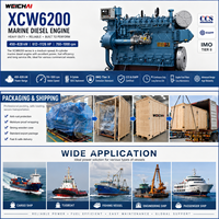 Moteur diesel marin SCDC Weichai XCW6200ZC 600 kW 1000 tr/min Tier II, alternative au Yanmar 6EY18ALW pour bateaux de travail et remorqueurs