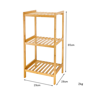 Soporte personalizado de 3 niveles de bambú para microondas, estante para horno, cocina y dormitorio, soporte de almacenamiento con tipo de pie para estante de baño - Product Image 5