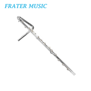 <span class=keywords><strong>Flauta</strong></span> de <span class=keywords><strong>contrabajo</strong></span> de 16 agujeros cerrados chapada en plata de tono C de alto grado () - Product Image 2